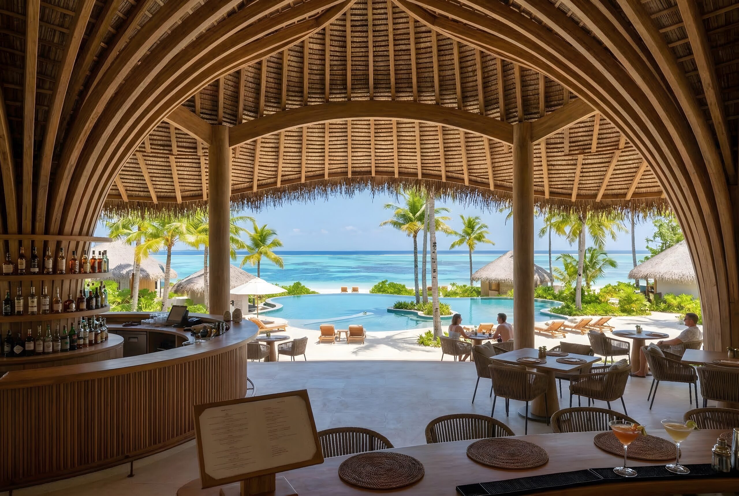 CC Hotel bar view to pool & ocean